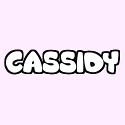 Coloriage prénom CASSIDY