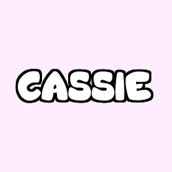 Coloriage prénom CASSIE
