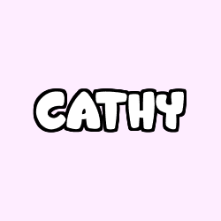 Coloriage prénom CATHY