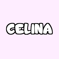 Coloriage prénom CELINA