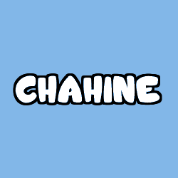 Coloriage prénom CHAHINE