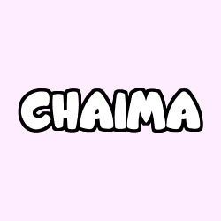 Coloriage prénom CHAIMA