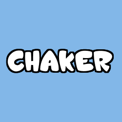 Coloriage prénom CHAKER