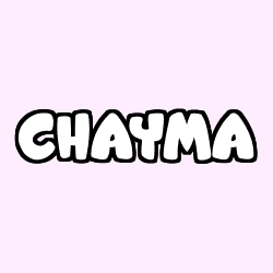 Coloriage prénom CHAYMA