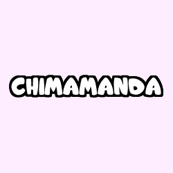 Coloriage prénom CHIMAMANDA