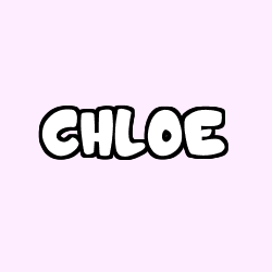 Coloriage prénom CHLOE