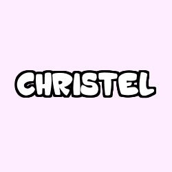 Coloriage prénom CHRISTEL