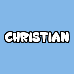 Coloriage pr&eacute;nom CHRISTIAN