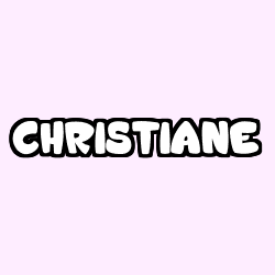 Coloriage prénom CHRISTIANE