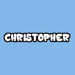 Coloriage pr&eacute;nom CHRISTOPHER