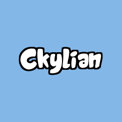 Coloriage prénom Ckylian