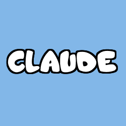 Coloriage prénom CLAUDE