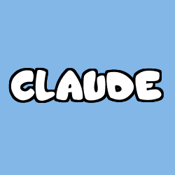 Coloriage pr&eacute;nom CLAUDE