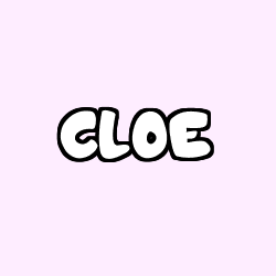Coloriage prénom CLOE