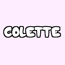 Coloriage prénom COLETTE