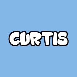 Coloriage pr&eacute;nom CURTIS