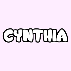 Coloriage prénom CYNTHIA