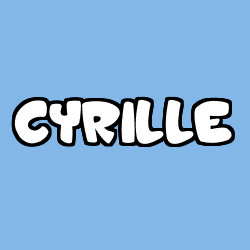 Coloriage prénom CYRILLE