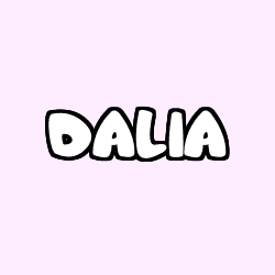 Coloriage prénom DALIA