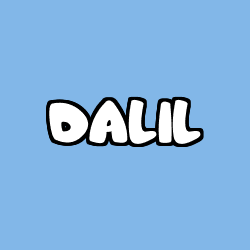 Coloriage pr&eacute;nom DALIL