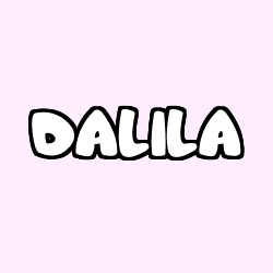 Coloriage prénom DALILA