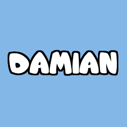 Coloriage pr&eacute;nom DAMIAN
