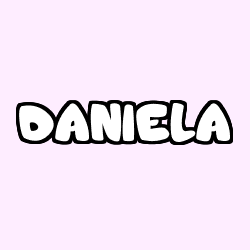 Coloriage prénom DANIELA
