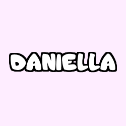 Coloriage prénom DANIELLA