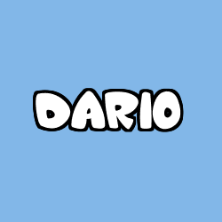 Coloriage pr&eacute;nom DARIO