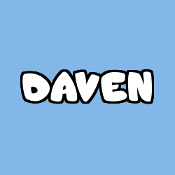 Coloriage prénom DAVEN