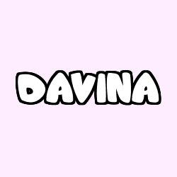 Coloriage prénom DAVINA
