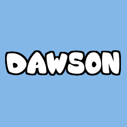 Coloriage prénom DAWSON