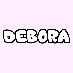 Coloriage pr&eacute;nom DEBORA