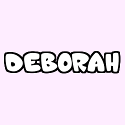 Coloriage prénom DEBORAH