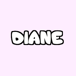 Coloriage pr&eacute;nom DIANE