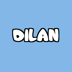 Coloriage pr&eacute;nom DILAN