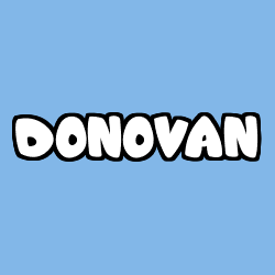 Coloriage prénom DONOVAN
