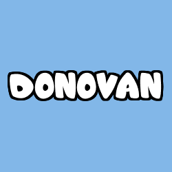 Coloriage pr&eacute;nom DONOVAN