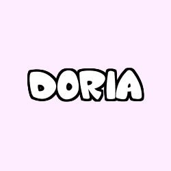 Coloriage prénom DORIA