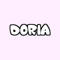 Coloriage pr&eacute;nom DORIA