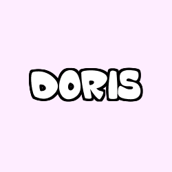 Coloriage prénom DORIS