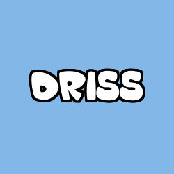 Coloriage pr&eacute;nom DRISS