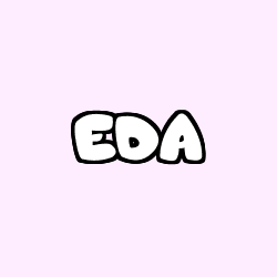 Coloriage prénom EDA