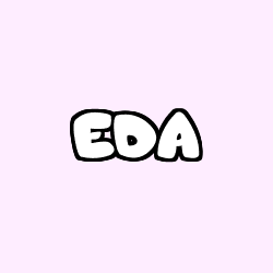 Coloriage pr&eacute;nom EDA