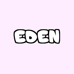 Coloriage pr&eacute;nom EDEN