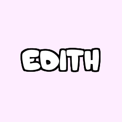 Coloriage pr&eacute;nom EDITH
