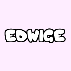 Coloriage prénom EDWIGE