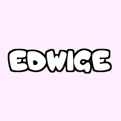 Coloriage pr&eacute;nom EDWIGE