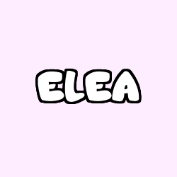 Coloriage pr&eacute;nom ELEA