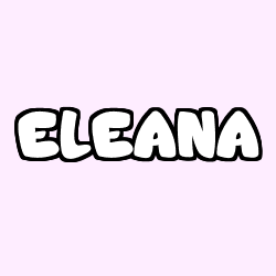 Coloriage prénom ELEANA